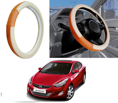 Auto Kite Steering Cover For Hyundai Elantra(Camel, Beige, Leatherite)