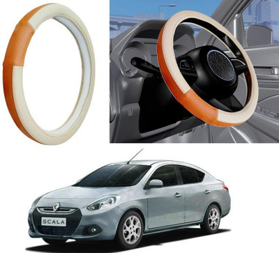 Auto Kite Steering Cover For Renault Scala(Camel, Beige, Leatherite)