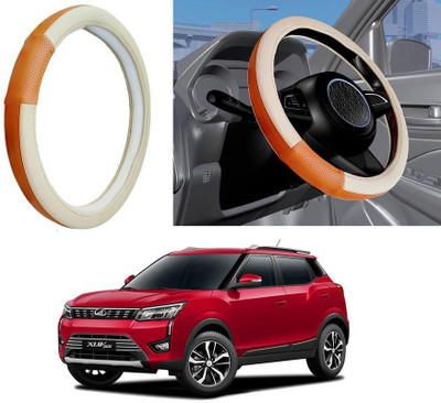 Auto Kite Steering Cover For Mahindra XUV(Camel, Beige, Leatherite)