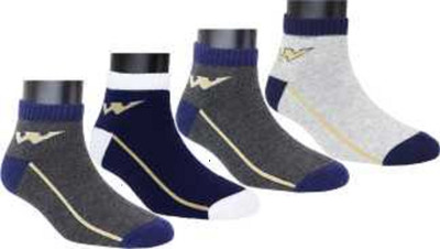 RAJAVI Men & Women Color Block Ankle Length(Pack of 4)