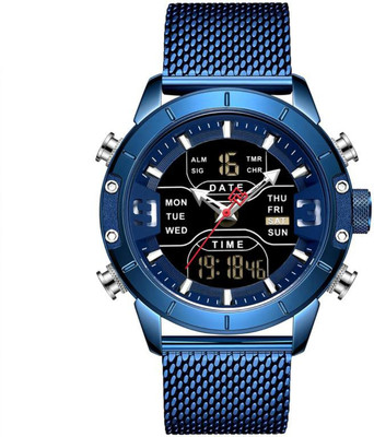 NAVIFORCE stainsteel multifunctional blue Analog Watch  - For Men