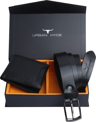 URBAN HYDE Wallet & Belt Combo(Black)