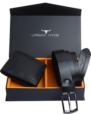 URBAN HYDE Wallet & Belt Combo(Black)