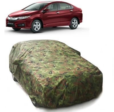 Gargi Traders Car Cover For Honda City i-Vtec (With Mirror Pockets)(Blue, Green)