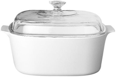 Corningware 3L with Covered Casserole Just White Square Bakeware Dish 1 Piece Cook and Serve Casserole(3000 ml)