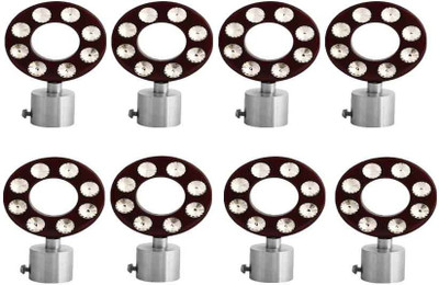 GROWNIX Brown Rod Rail Bracket Metal(Pack of 4)