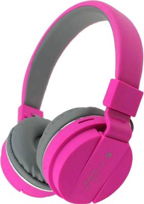 BETAMAX Headphone Bluetooth HD Sports SH-12 Wireless Bluetooth Bluetooth Headset  (Pink, On the Ear)