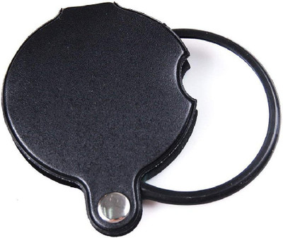 KNAFS Magnifier Pocket Folding Magnifying Glass Loupe Pocket 55mm Pocket Magnifier(Black)
