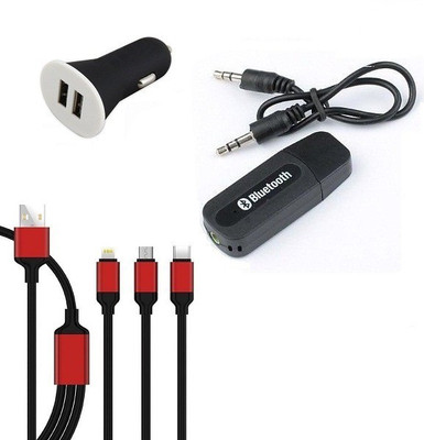 De-TechInn Cable Accessory Combo for All SmartMobile Phones(Multicolor)