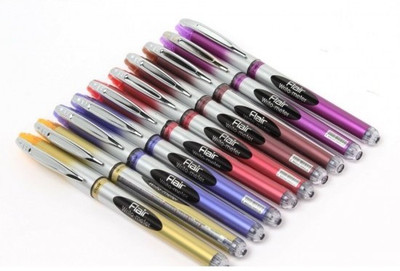 FLAIR Writometer 0.6 mm Ball Pen Box Pack | Ensures Smoothness & Comfortable Ball Pen(Pack of 10, Ink Color - Blue)
