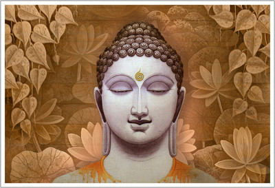 Meditating Lord Buddha Religious paper Poster Paper Print(12 inch X 18 inch, Rolled)