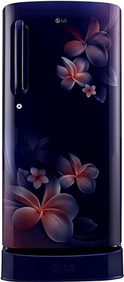 LG 190 L Direct Cool Single Door 4 Star (2020) Refrigerator with Base Drawer(Blue Plumeria, GL-D201ABPY)