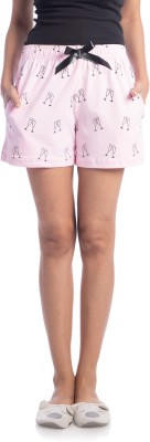 NITE FLITE Printed Women Pink Night Shorts