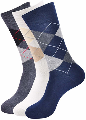 PinKit Men Printed Calf Length(Pack of 6)