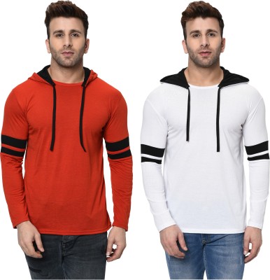 Unite Wear Solid Men Hooded Neck Multicolor T-Shirt