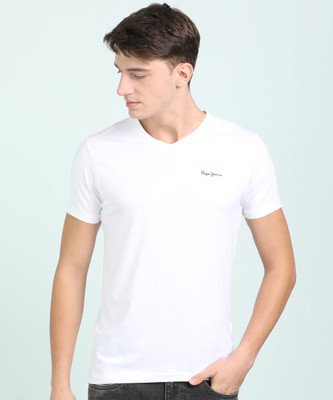 pepe-jeans-solid-men-v-neck-white-t-shirt