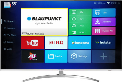 Image of Blaupunkt 55 inch Ultra HD 4K LED Smart TV which is one of the best tv under 70000
