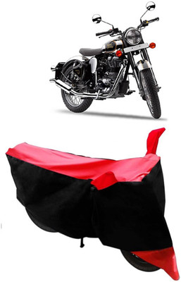 Gargi Traders Two Wheeler Cover for Royal Enfield(Classic Chrome, Red)