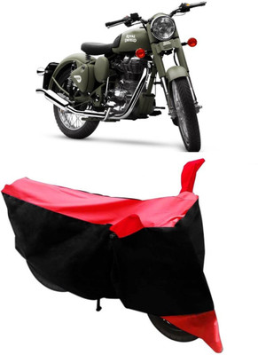 Gargi Traders Two Wheeler Cover for Royal Enfield(Battle Green, Red)