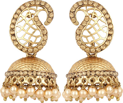 JEWELS GURU diva style Cubic Zirconia Alloy Jhumki Earring