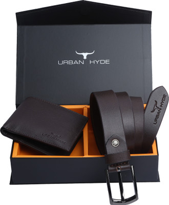 URBAN HYDE Wallet & Belt Combo(Brown)