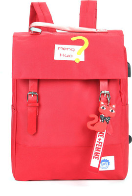 Tinytot SB086_02 Red School College Travel Backpack with Key Ring Waterproof School Bag(Red, 18 L)