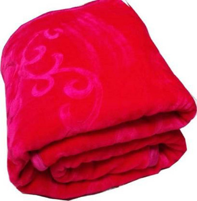 GKM Floral Double Mink Blanket for  Heavy Winter(Polyester, Multicolor)