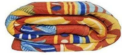 MUKHAKSH Printed Single Fleece Blanket for  AC Room(Polyester, Multicolor)