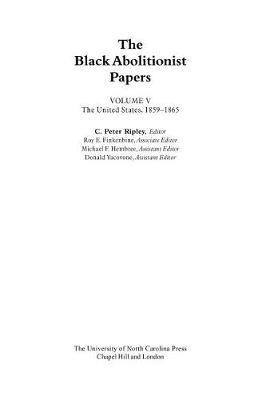 The Black Abolitionist Papers, Volume V(English, Paperback, unknown)