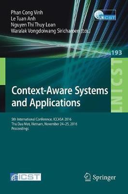 Context-Aware Systems and Applications(English, Paperback, unknown)