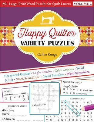 Happy Quilter Variety Puzzles - Volume 2(English, Paperback, Runge Gailen)