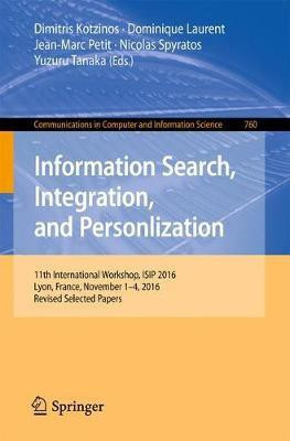 Information Search, Integration, and Personlization(English, Paperback, unknown)