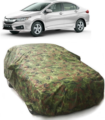 Gargi Traders Car Cover For Honda City ZX (With Mirror Pockets)(Blue, Green)