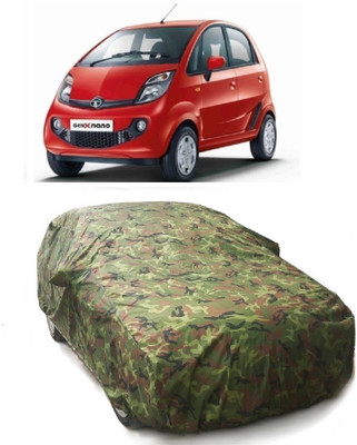 Gargi Traders Car Cover For Tata Nano Genx (With Mirror Pockets)(Blue, Green)