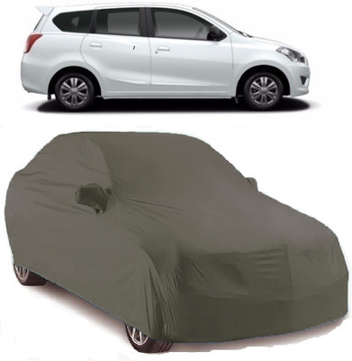 Gargi Traders Car Cover For Nissan Go (With Mirror Pockets)(Grey)