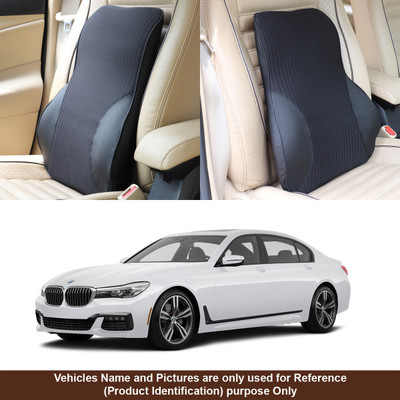 Oshotto Black Fabric Car Pillow Cushion for BMW(Rectangular, Pack of 1)