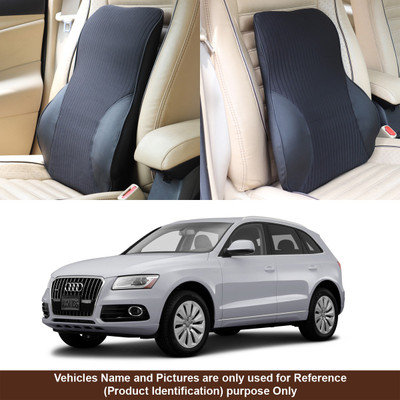 Oshotto Black Fabric Car Pillow Cushion for Audi(Rectangular, Pack of 1)