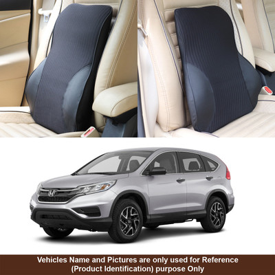 Oshotto Black Fabric Car Pillow Cushion for Honda(Rectangular, Pack of 1)