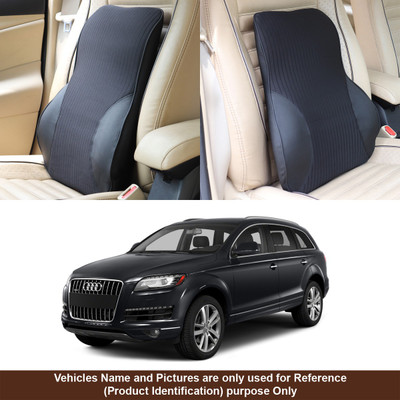 Oshotto Black Fabric Car Pillow Cushion for Audi(Rectangular, Pack of 1)