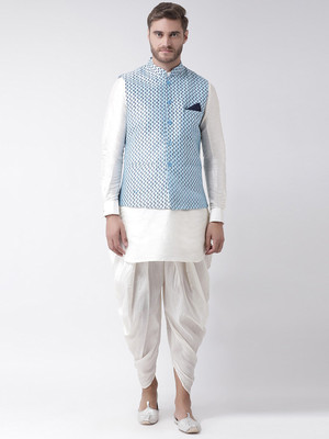 DEYANN Men Kurta Patiala Ethnic Jacket Set