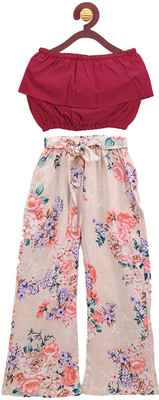 anandeshwar Floral Print Girls Jumpsuit