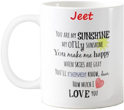 Exocticaa Jeet Love Romantic Quotes 71 Ceramic Coffee Mug(325 ml)