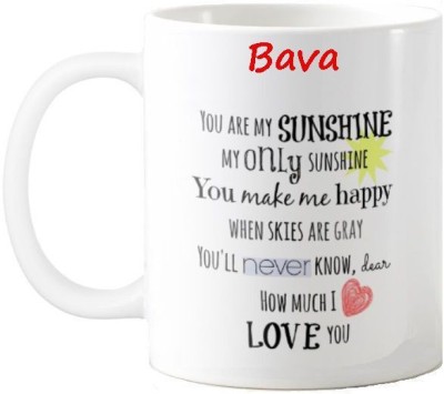 Exocticaa Bava Love Romantic Quotes 71 Ceramic Coffee Mug(325 ml)