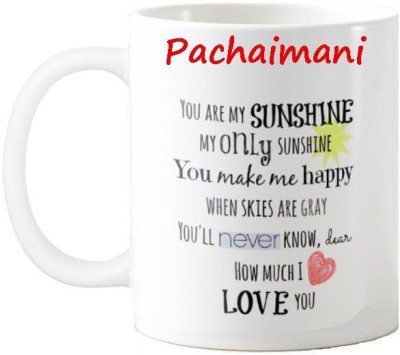 Exocticaa Pachaimani Love Romantic Quotes 71 Ceramic Coffee Mug(325 ml)