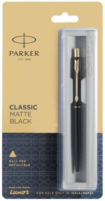 PARKER Classic Matt Black Boll Pen Ball Pen(Ink Color - Blue)