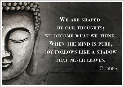 Lord buddha Thought Motivational Quote Paper Poster Paper Print(12 inch X 18 inch, Rolled)