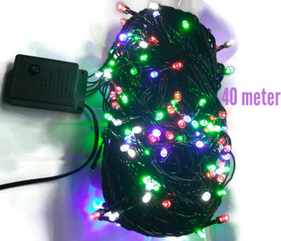 spark world 299 LEDs 40 m Multicolor Color Changing, Flickering, Steady String Rice Lights(Pack of 1)