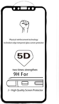 9H Edge To Edge Tempered Glass for  Infinix Hot 6 Pro (11D Tempered glass)(Full Glue)(Pack of 2)