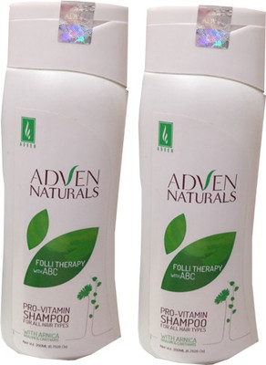 ADVEN Pro-Vitamin Shampoo with Arnica, Brahmi and Cantharis, 400ml (Pack of 2)(400 ml)