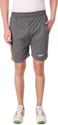 Snipper Color Block Men Grey Sports Shorts